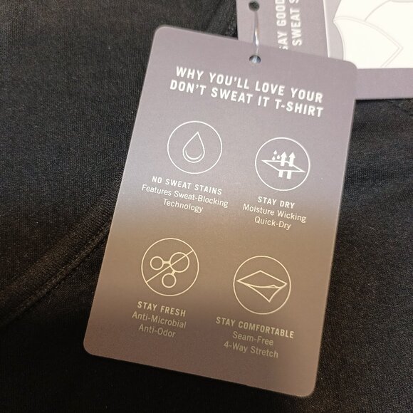 Knix NEW Don't Sweat It T-Shirt - Black Size Large - Picture 5 of 7